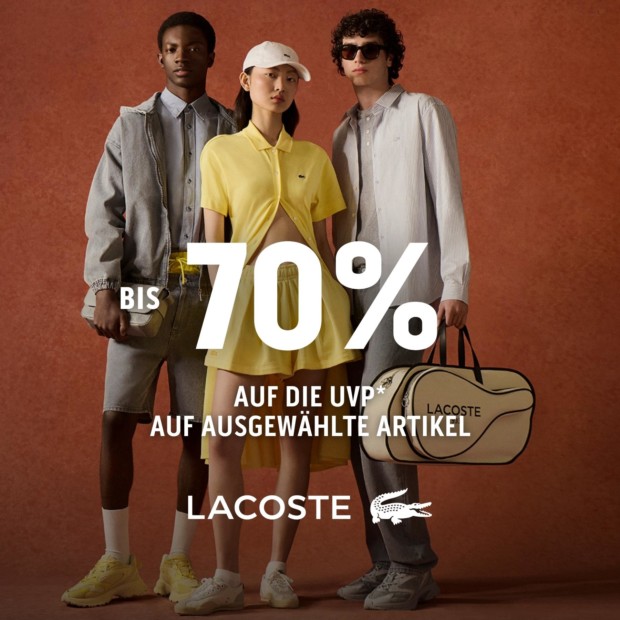 Lacoste bis zu 70% auf die UVP - Summer Sale (A)