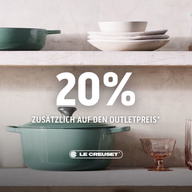 Le Creuset 20% zusätzlich auf den Outletpreis (A)