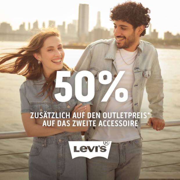 Levis 50% auf den 2. Accessoire Artikel