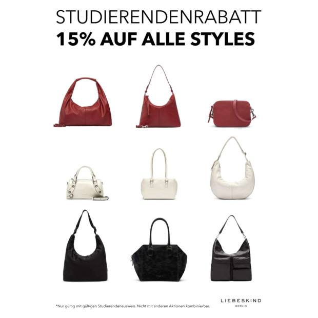 Liebeskind 15% Studierendenrabatt