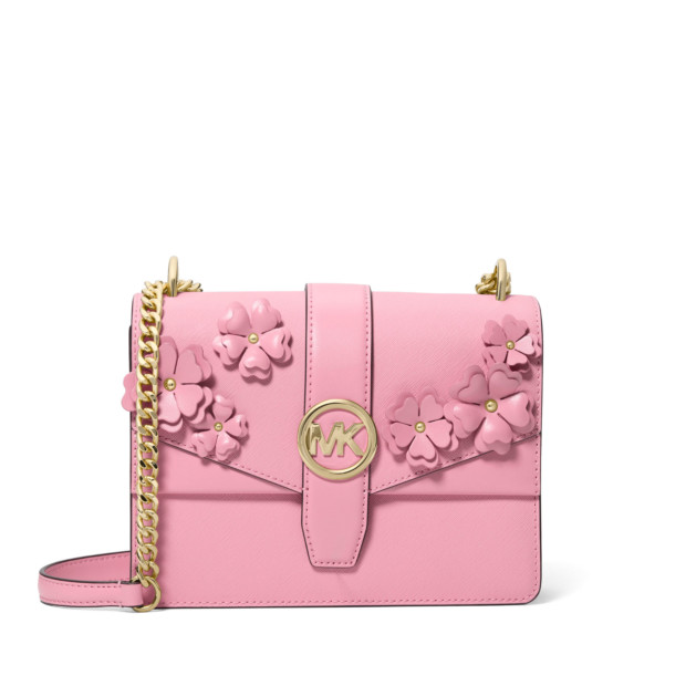 Damen Crossbody mit Blumenapplikationen 