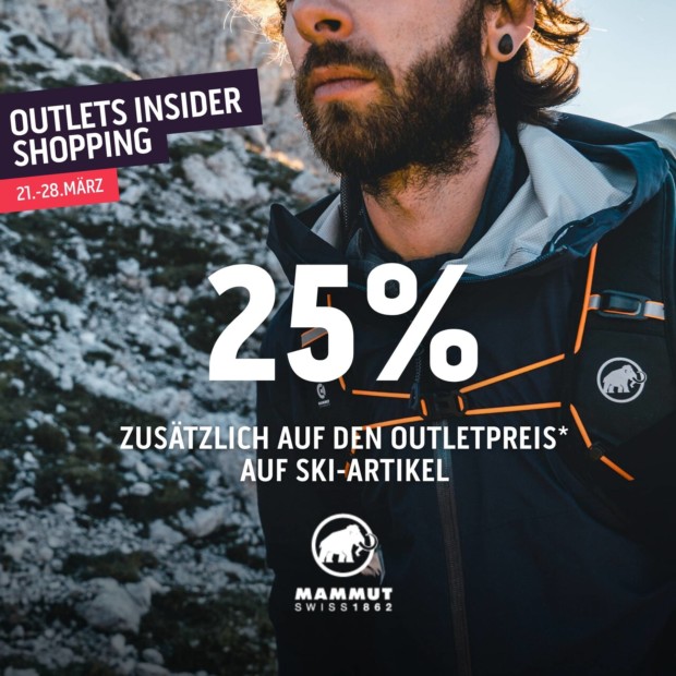 Mammut 25% zusätzlich auf den Outletpreis auf SKI Artikel - OIS26 (A)
