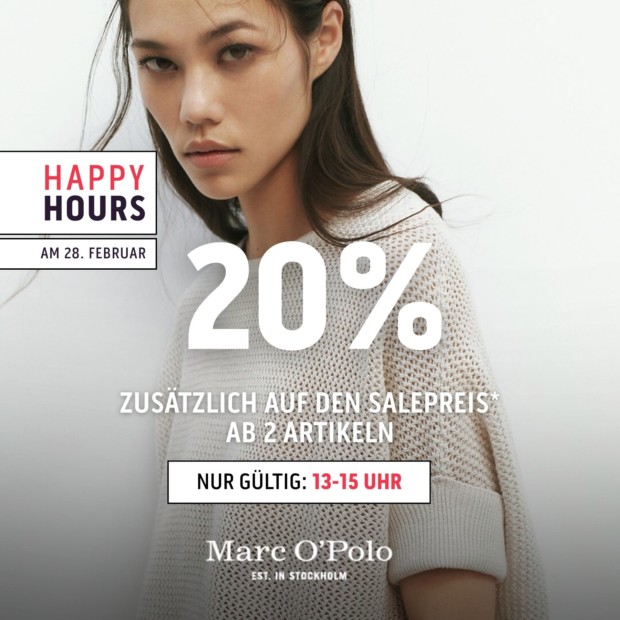 Marc O'Polo 20% zusätzlich ab 2 reduzierten Artikeln - Happy Hours (A)