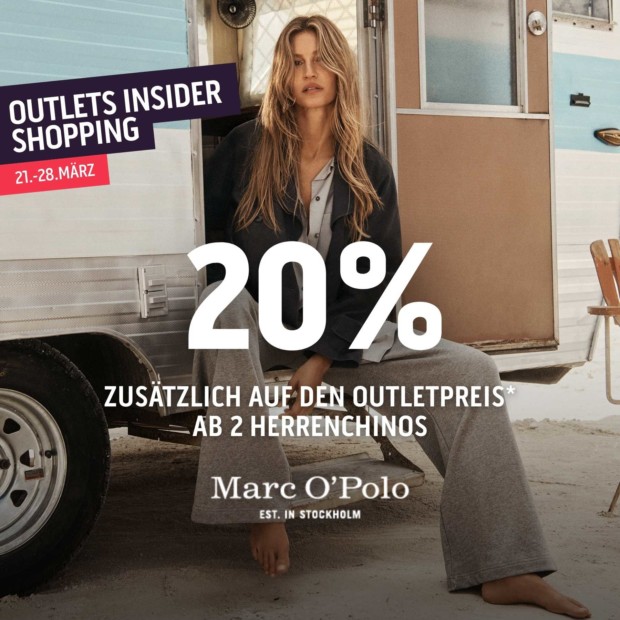 Marc O'Polo 20% zusätzlich auf den Outletpreis ab 2 Herrenchinos - OIS26 (A)