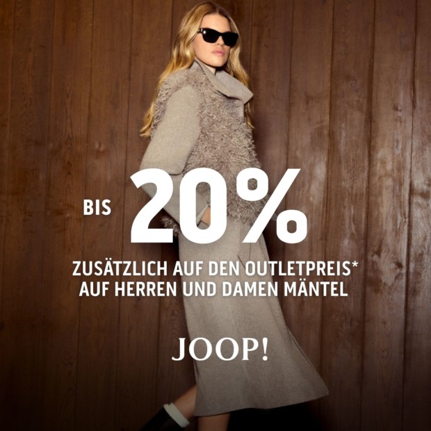 Joop 20% auf Herren und Damen Mäntel