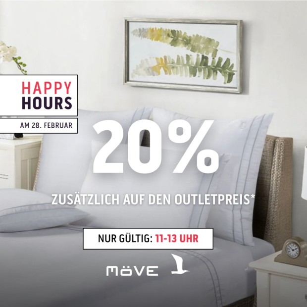 Möve 20% zusätzlich auf den Outletpreis - Happy Hours (A)