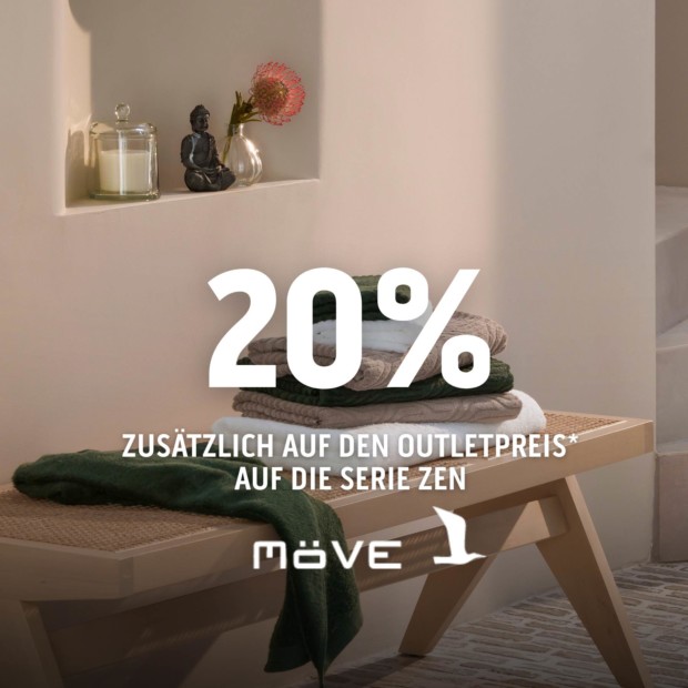 Möve 20 % Rabatt auf den Outletpreis auf die Serie 