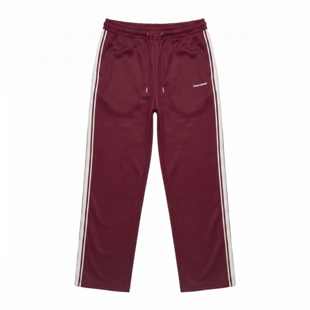 Viro Wide Track Pants Maroon Red
