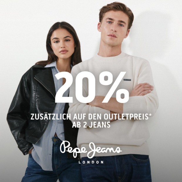 Pepe Jeans 20% beim Kauf von 2 Jeans (A)