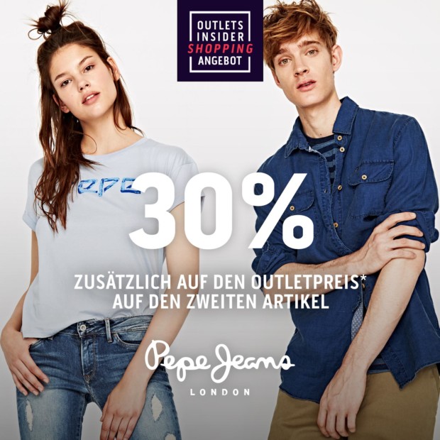 Pepe Jeans 30% auf den zweiten Artikel - OIS
