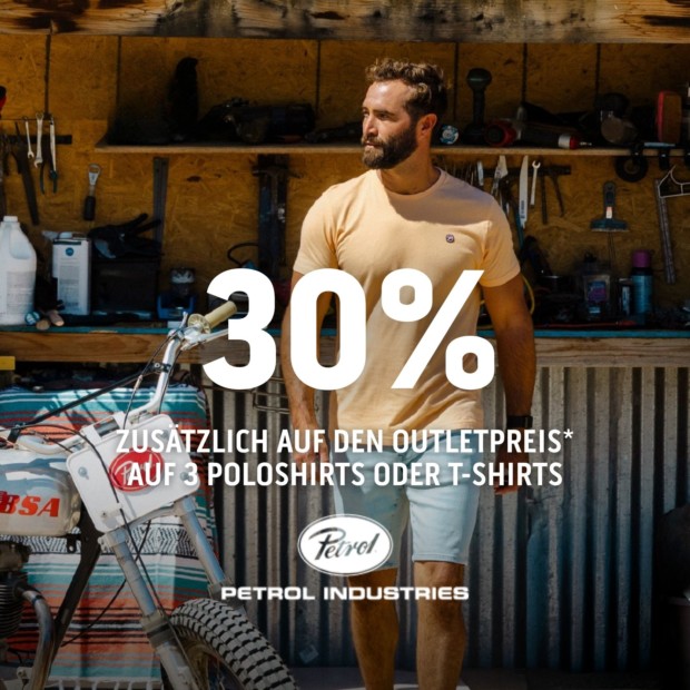 Petrol Industries 30% zusätzlich ab 3 Poloshirts (A)