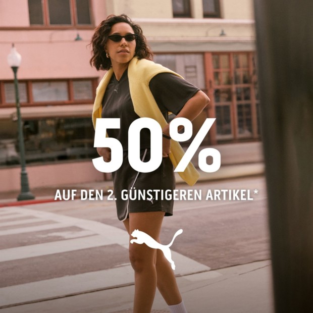 Puma 50% auf den 2. günstigeren Artikel (A)