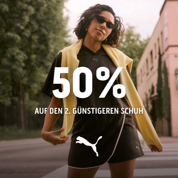 Puma 50% auf den 2. günstigeren Artikel (A)