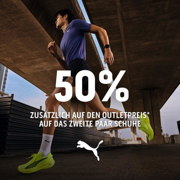Puma 50% auf das zweite günstigere Paar (A)