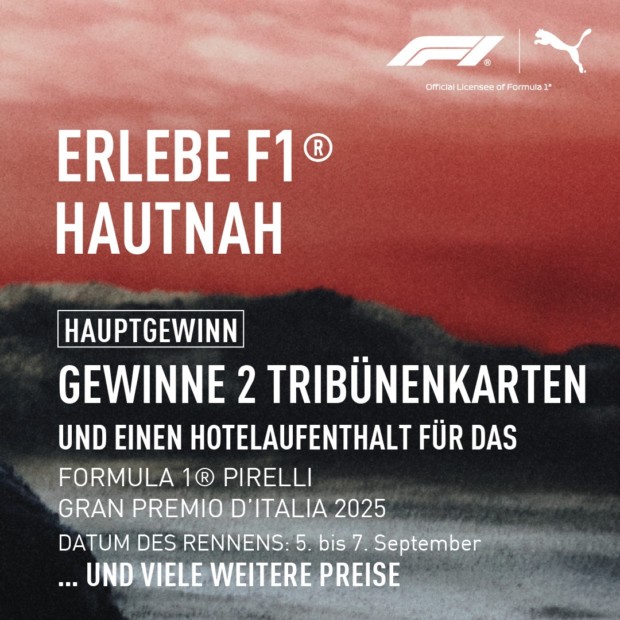Puma Online Gewinnspiel Formula 1 Pirellie