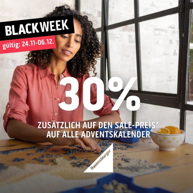 Ravensburger 30% auf Sonderpreis auf Adventskalender (A)