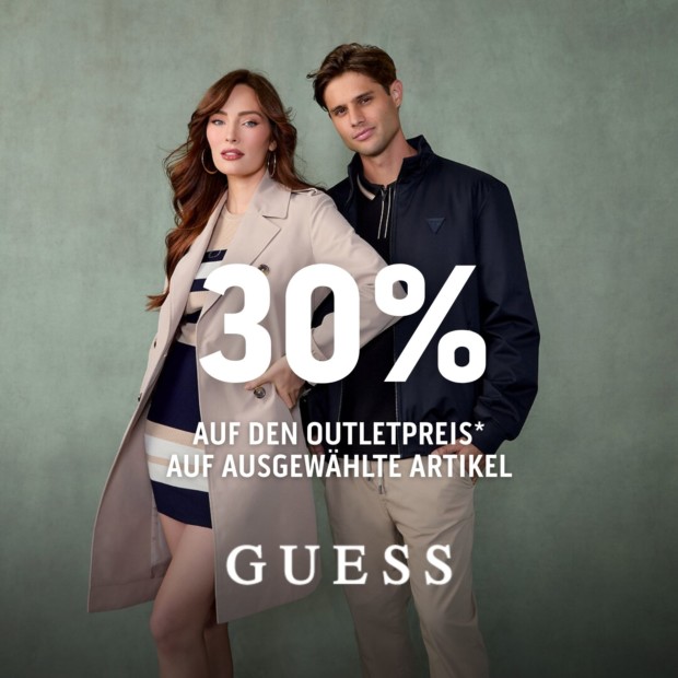 Guess 30% zusätzlich auf den Outletpreis auf ausgewählte Artikel (A)