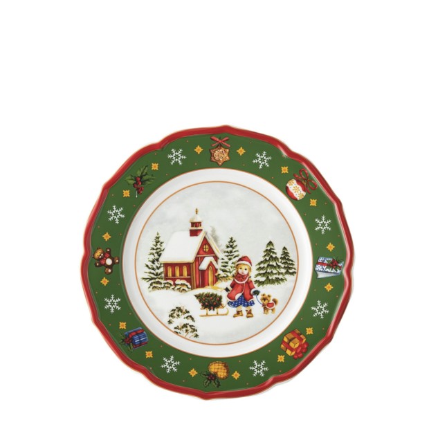Weihnachtsteller mit Wintermotiv, 22cm