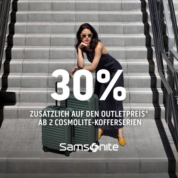 Samsonite 30% ab 2 Cosmolite Kofferserien (A)