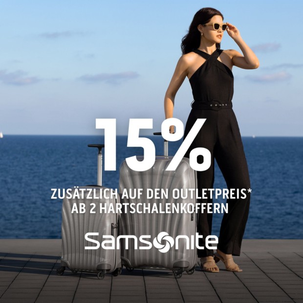 Samsonite 15% ab 2 Hartschalenkoffern (A)