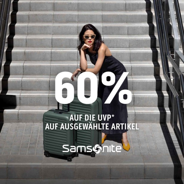 Samsonite 60% auf die UVP auf ausgewählte Artikel (A)