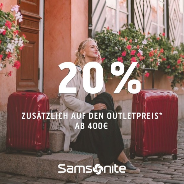 Samsonite 20% zusätzlich ab 400€ Einkauf