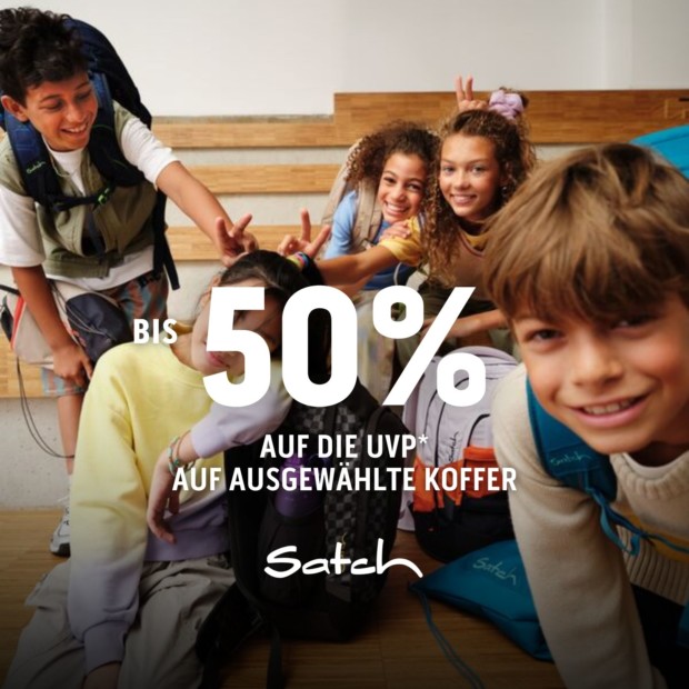 Satch 50% auf die UVP aus ausgewählte Koffer (A)