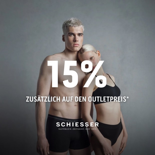 Schiesser 15% zusätzlich auf den Outletpreis (A)