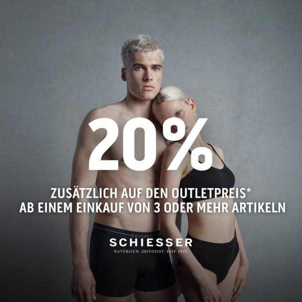 Schiesser 20% zusätzlich ab 3 Artikeln - VOS (A)