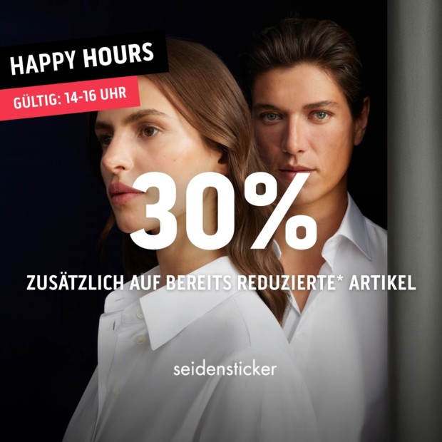 Seidensticker 30% auf bereits reduzierte Artikel-Happy Hours (A)