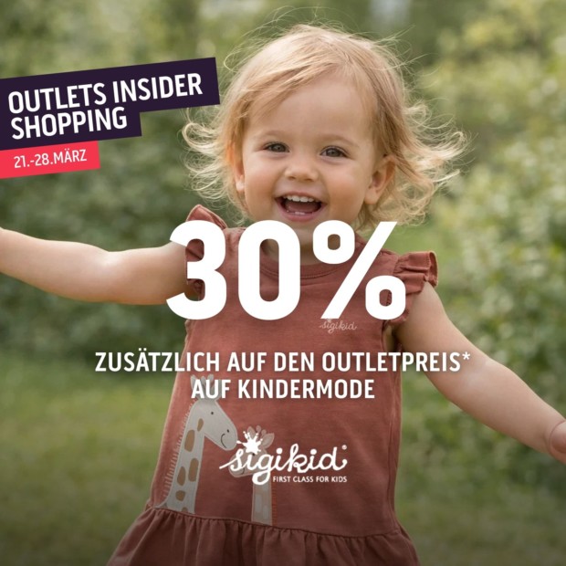 Sigikid 30% zusätzlich auf den Outletpreis auf Kindermode - OIS26 (A)
