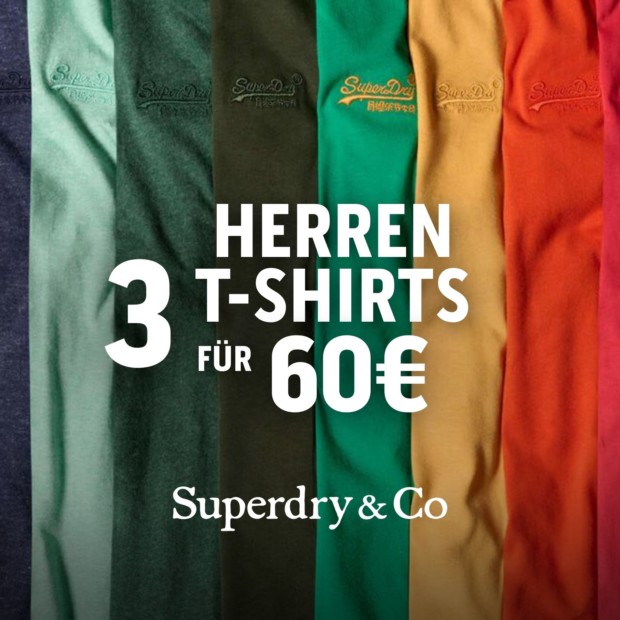 Superdry 3 Basic T-Shirts für 60€