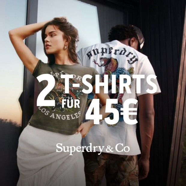 Superdry 2 Graphic T-Shirts für 45€ (A)