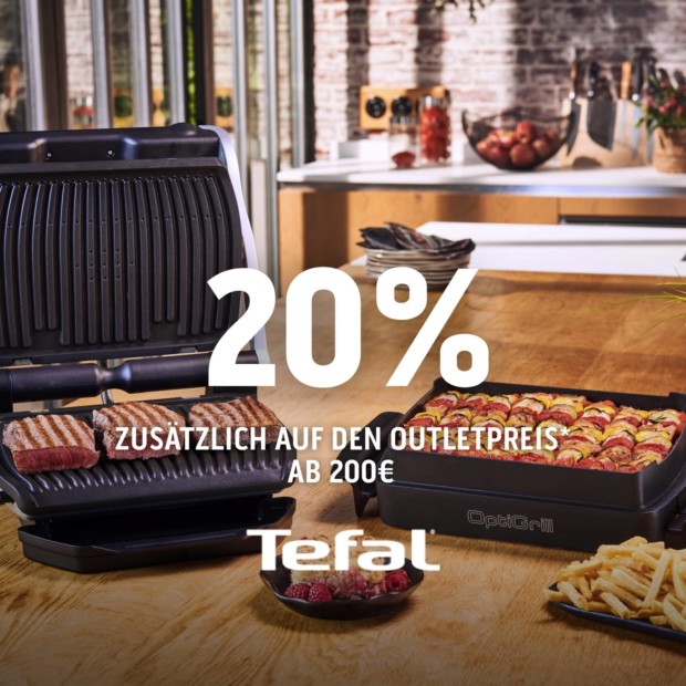 Tefal spare bis zu 20% auf den Outletpreis (A)