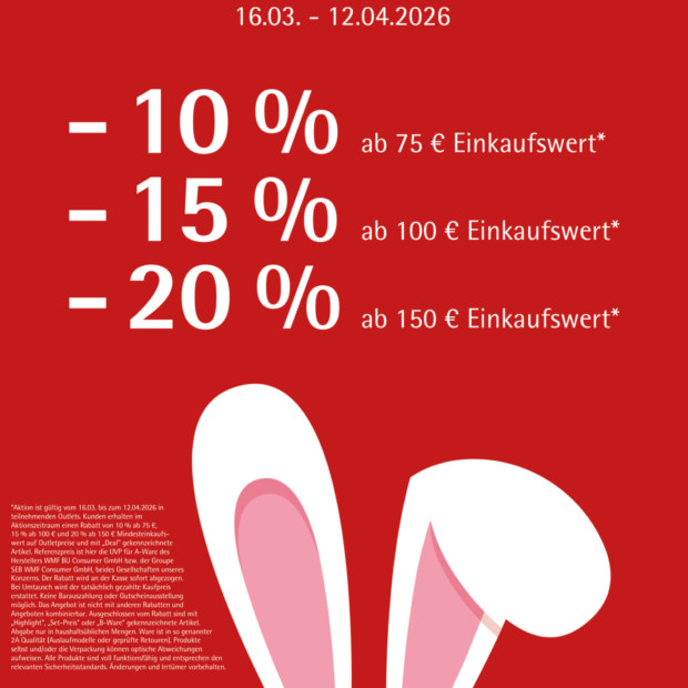 Tefal spare bis zu 20% auf den Outletpreis