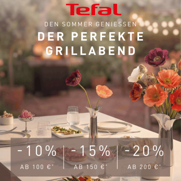 Tefal 20% zusätzlich ab 200€