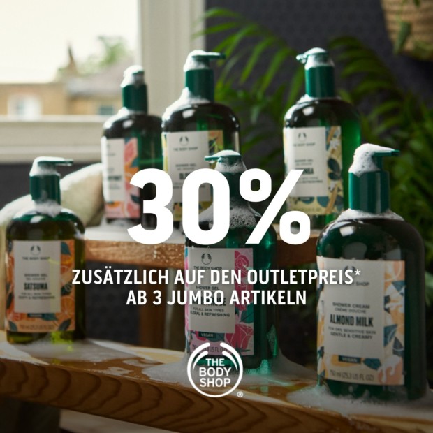 The Body Shop 30% zusätzlich ab 3 Jumbos - Summer Sale (A)
