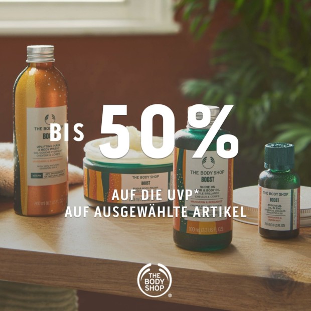 The Body Shop bis zu 50% auf ausgewählte Artikel