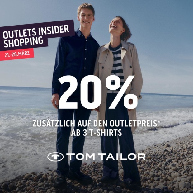Tom Tailor 20% zusätzlich ab dem Kauf von drei T-Shirts - OIS26 (A)
