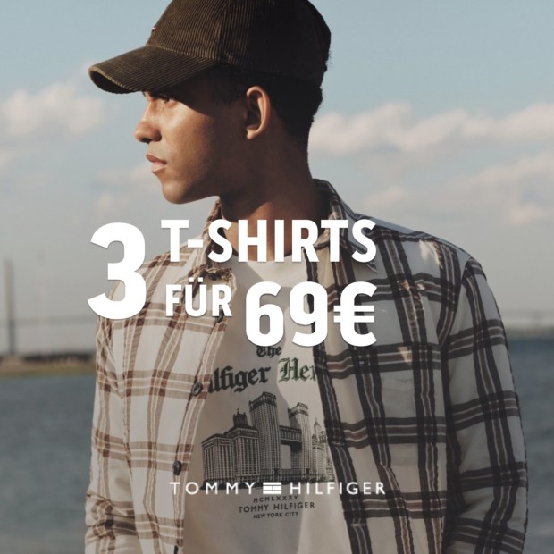 Tommy Hilfiger 3 T-Shirts für 69€