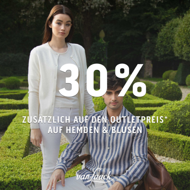Van Laack 30% auf Hemden und Blusen