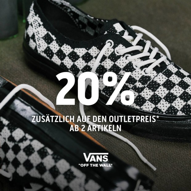 Vans 20% ab einem Kauf von zwei Artikeln (A)