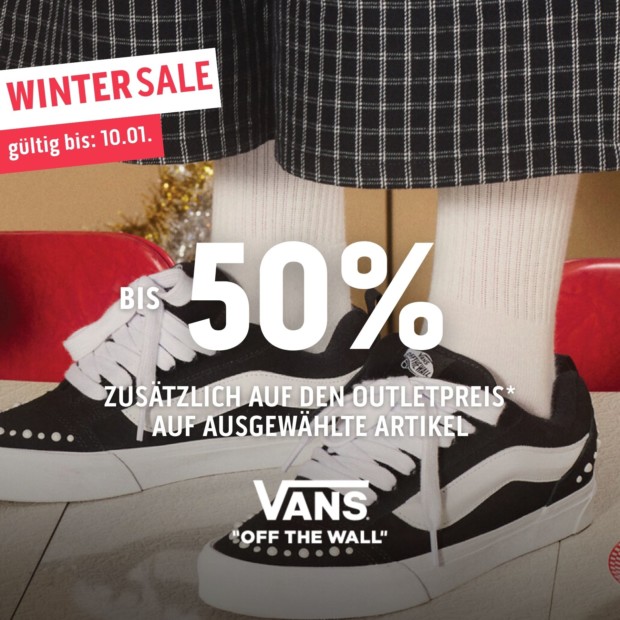 Vans bis zu 50% zusätzlich auf ausgewählte Artikel (A) WS 26