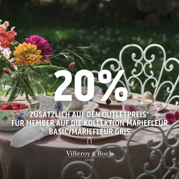 Villeroy & Boch 20% auf Mariefleur Basic / Gris