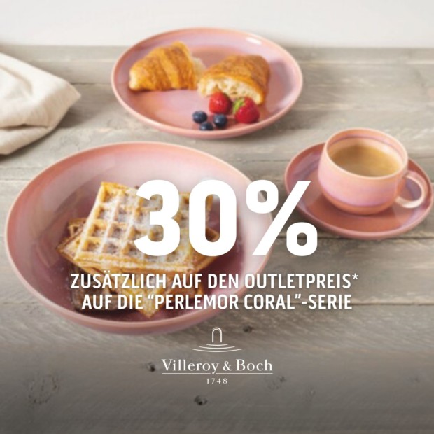 Villeroy & Boch 30% auf die Kollektion Perlemor Coral (A)