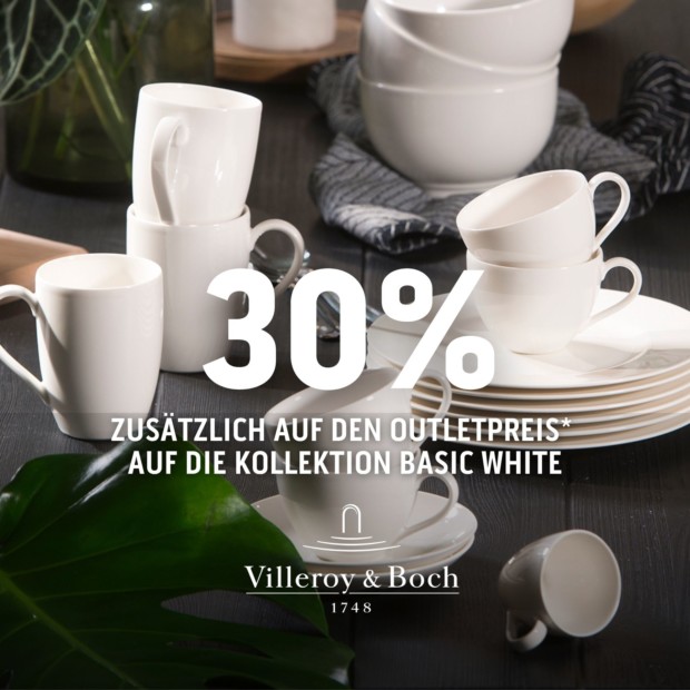 Villeroy & Boch 30% zusätzlich auf Basic White (A)