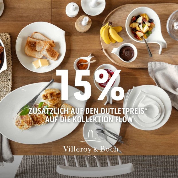 Villeroy & Boch 15% zusätzlich auf die Kollektion Flow