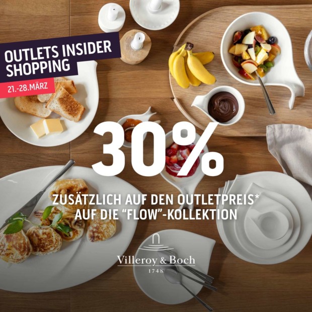 Villeroy & Boch 30% zusätzlich auf Kollektion Flow - OIS26 (A)