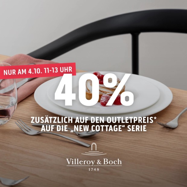 Villeroy & Boch 40% auf New Cottage Serie - Happy Hour (A)