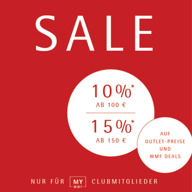 WMF 15% ab 150€ für WMF Kundenmitglieder